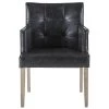 World Interiors Avery Modern Leather Arm Chair Dining Room