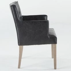 World Interiors Avery Modern Leather Arm Chair Dining Room