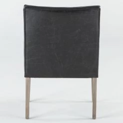 World Interiors Avery Modern Leather Arm Chair Dining Room