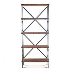 World Interiors Living Room Blayne 78-Inch Tall Live Edge Bookshelf