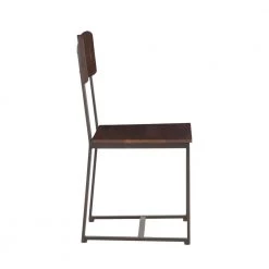 World Interiors Belfrie Modern Live-Edge Dining Chair