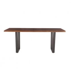 World Interiors Belfrie 72" Acacia Wood Dining Table Dining Room
