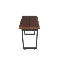 World Interiors Belfrie Acacia Wood Live Edge Dining Bench