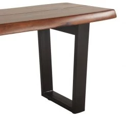 World Interiors Belfrie Acacia Wood Live Edge Dining Bench