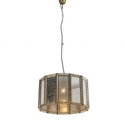 World Interiors Bali Boho Glass Hanging Pendant Light Accents