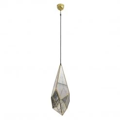 World Interiors Bali Boho Glass Teardrop Hanging Pendant Light