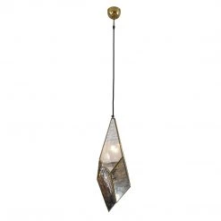 World Interiors Bali Boho Glass Teardrop Hanging Pendant Light
