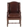World Interiors Charles Deconstructed Leather Armchair Living Room