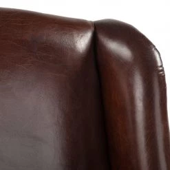 World Interiors Charles Deconstructed Leather Armchair Living Room