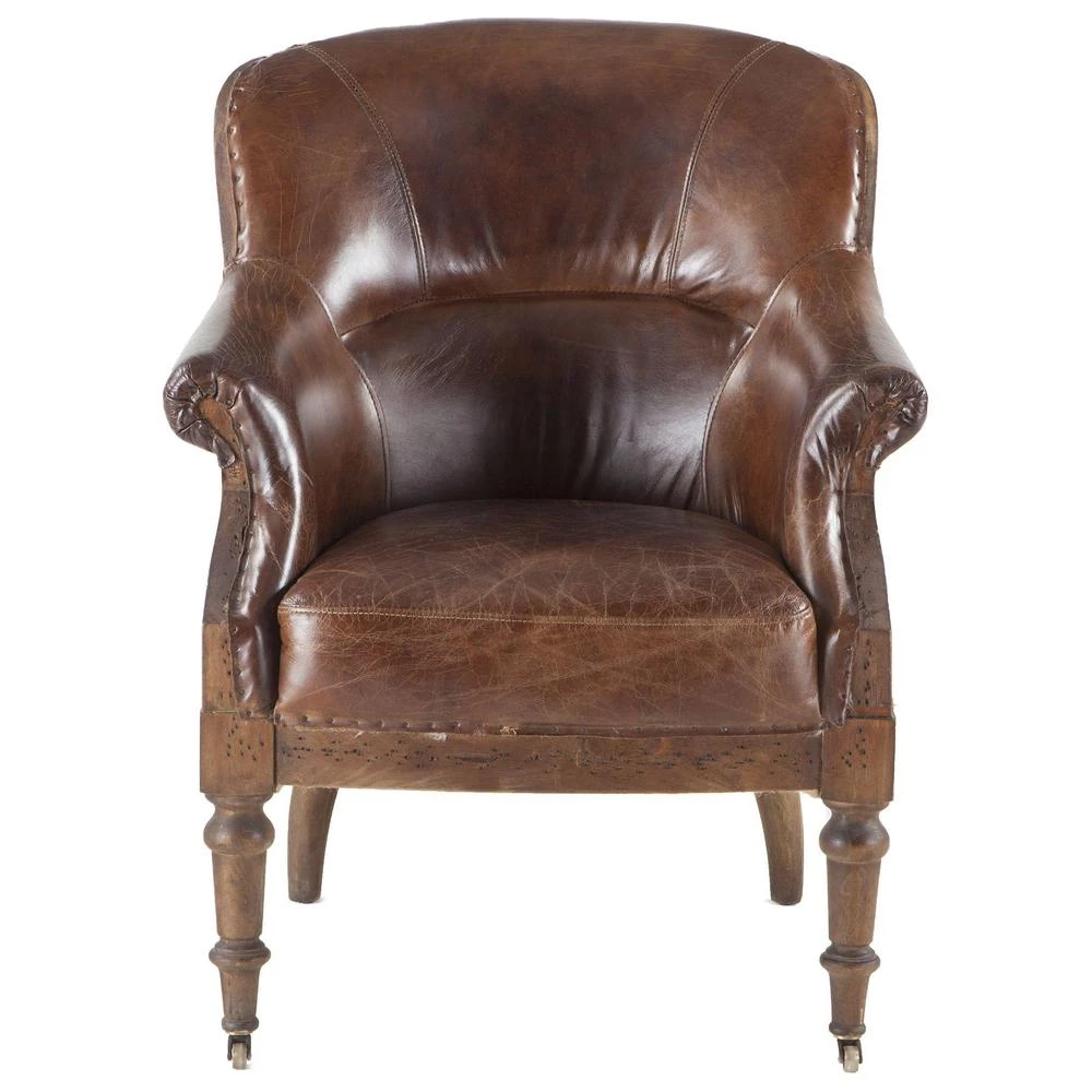 World Interiors Living Room Charles Vintage Leather Club Chair 3 World Interiors Living Room Charles Vintage Leather Club Chair
