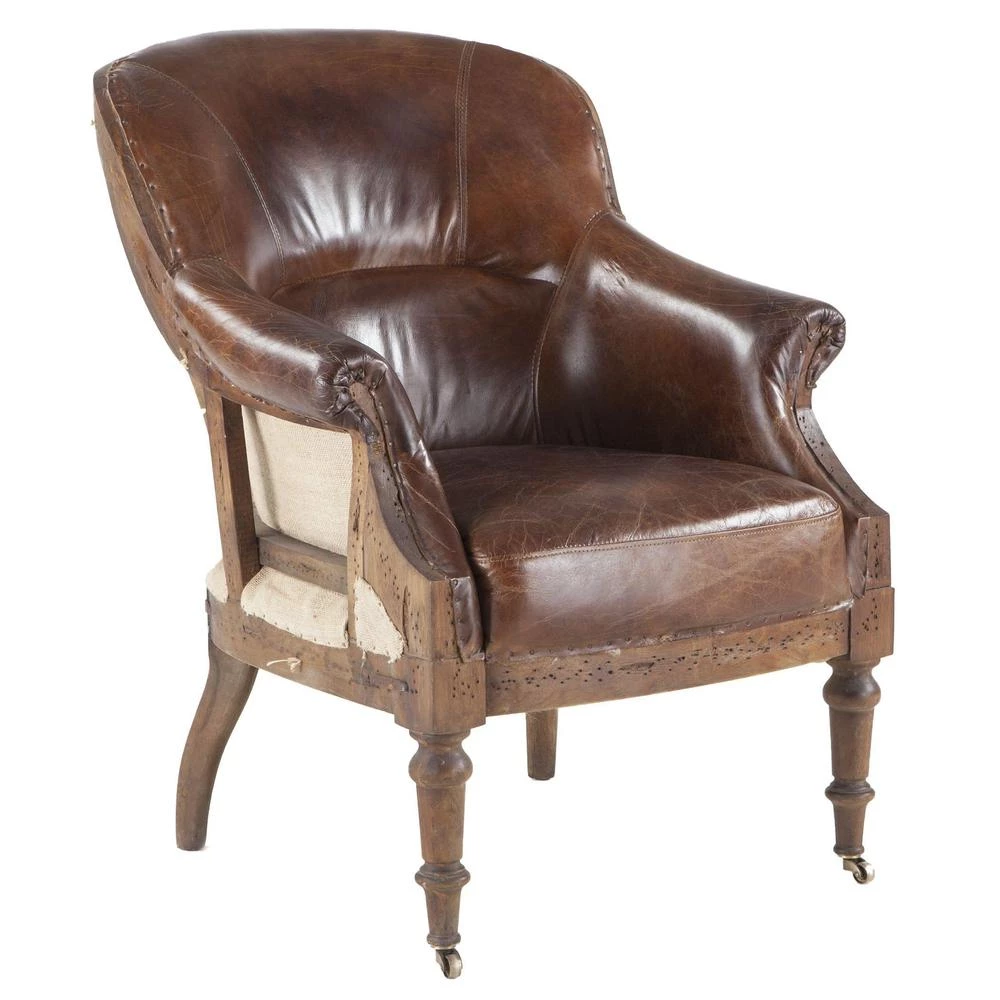 World Interiors Living Room Charles Vintage Leather Club Chair 4 World Interiors Living Room Charles Vintage Leather Club Chair