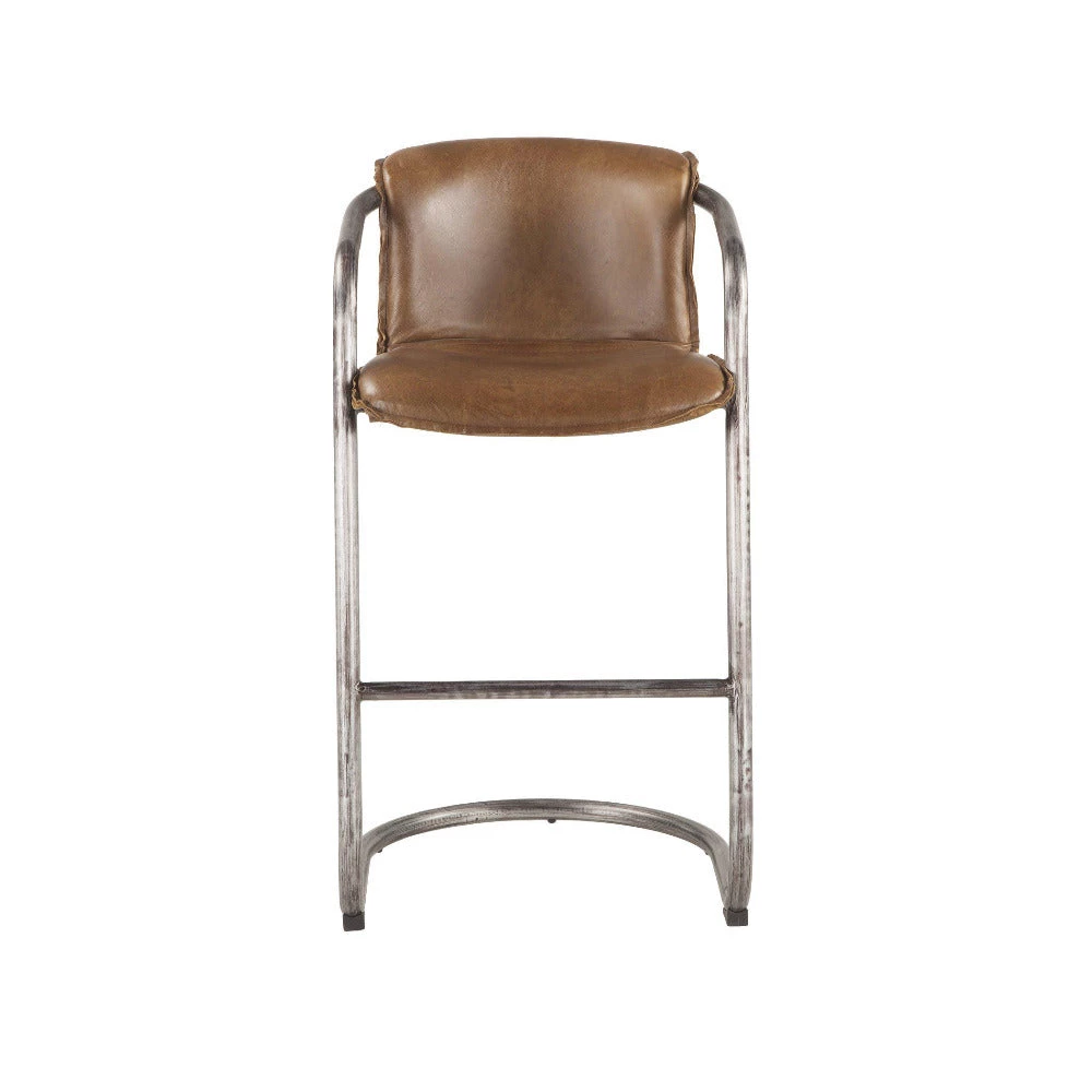World Interiors Chiavari Industrial Modern Leather Barstool 3 World Interiors Chiavari Industrial Modern Leather Barstool