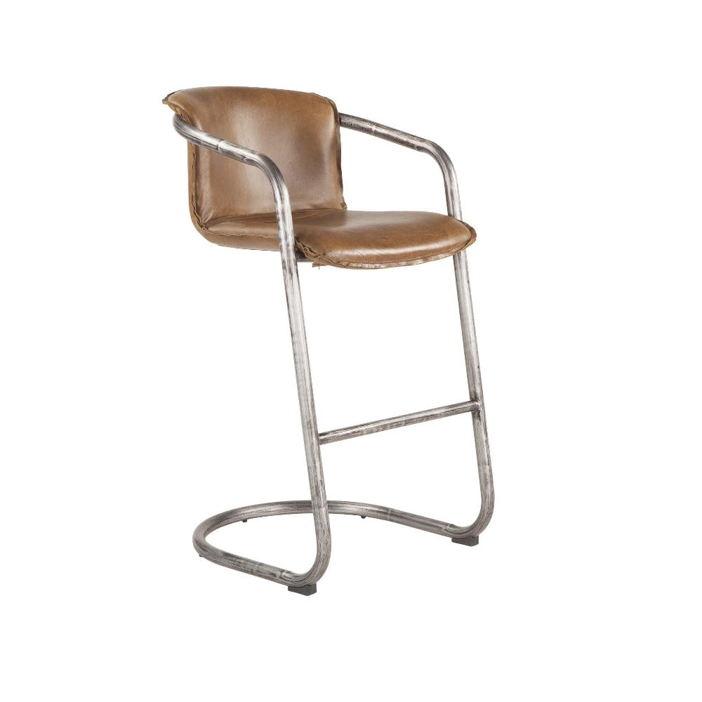 World Interiors Chiavari Industrial Modern Leather Barstool 10 World Interiors Chiavari Industrial Modern Leather Barstool