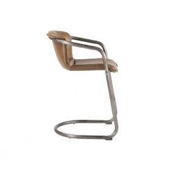 World Interiors Bar & Counter Stools Chiavari Industrial Modern Leather Counter-Height Stool