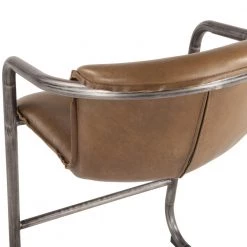 World Interiors Bar & Counter Stools Chiavari Industrial Modern Leather Counter-Height Stool