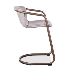 World Interiors Bar & Counter Stools Chiavari Industrial Modern Leather Counter-Height Stool