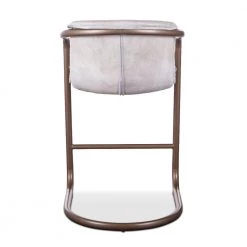 World Interiors Bar & Counter Stools Chiavari Industrial Modern Leather Counter-Height Stool