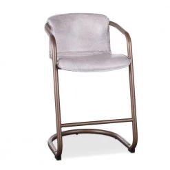 World Interiors Bar & Counter Stools Chiavari Industrial Modern Leather Counter-Height Stool