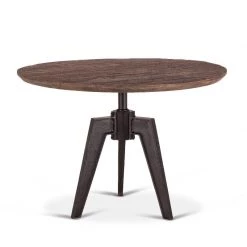 World Interiors Dakota 42" Round Mango Wood Dining Table Dining Room