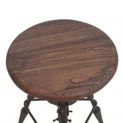 World Interiors Clementine Adjustable Reclaimed Teak Bar Stool
