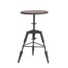 World Interiors Clementine Adjustable Reclaimed Teak Bar Stool