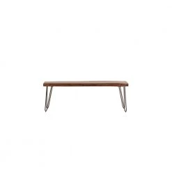 World Interiors Dining Room Grandby Mid-Century Modern Live Edge Bench