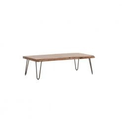 World Interiors Grandby Mid-Century Modern Live-Edge Coffee Table Living Room