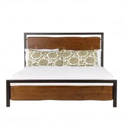 World Interiors Glenwood Industrial Modern Live Edge Bed