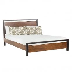 World Interiors Glenwood Industrial Modern Live Edge Bed