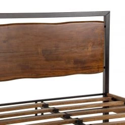 World Interiors Glenwood Industrial Modern Live Edge Bed