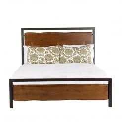 World Interiors Glenwood Industrial Modern Live Edge Bed