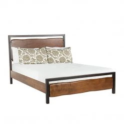 World Interiors Glenwood Industrial Modern Live Edge Bed