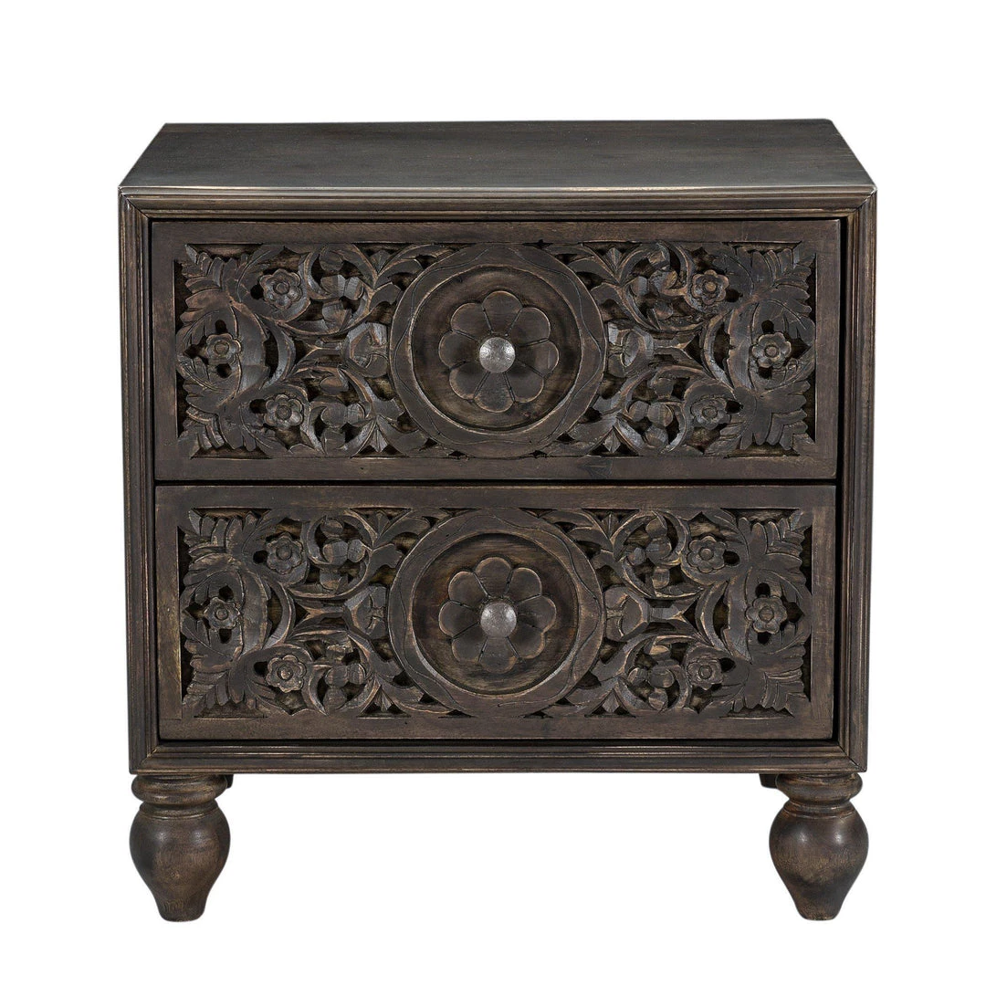 World Interiors Bedroom Haveli Traditional Handcarved Nightstand 11 World Interiors Bedroom Haveli Traditional Handcarved Nightstand