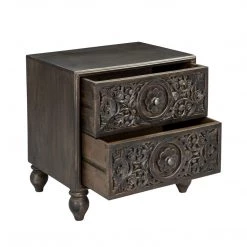 World Interiors Bedroom Haveli Traditional Handcarved Nightstand 24 World Interiors Bedroom Haveli Traditional Handcarved Nightstand