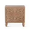 World Interiors Bedroom Haveli Traditional Handcarved Nightstand