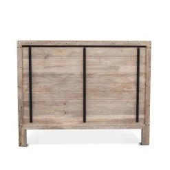 World Interiors Bedroom Haveli Mango Wood Geometric Carved King Bed