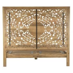 World Interiors Haveli Traditional Handcarved Bed Bedroom