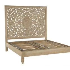 World Interiors Haveli Traditional Handcarved Bed Bedroom