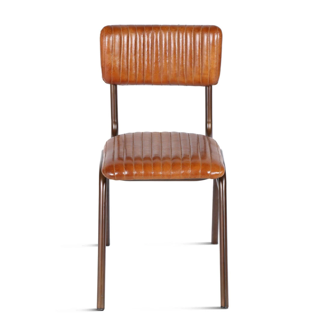 World Interiors Hudson Stitched Leather Dining Chair 3 World Interiors Hudson Stitched Leather Dining Chair