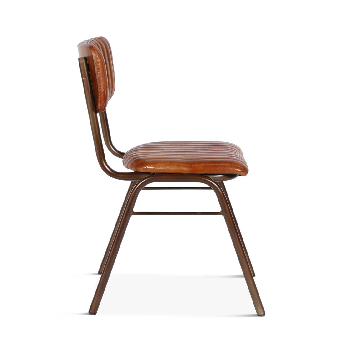 World Interiors Hudson Stitched Leather Dining Chair 5 World Interiors Hudson Stitched Leather Dining Chair