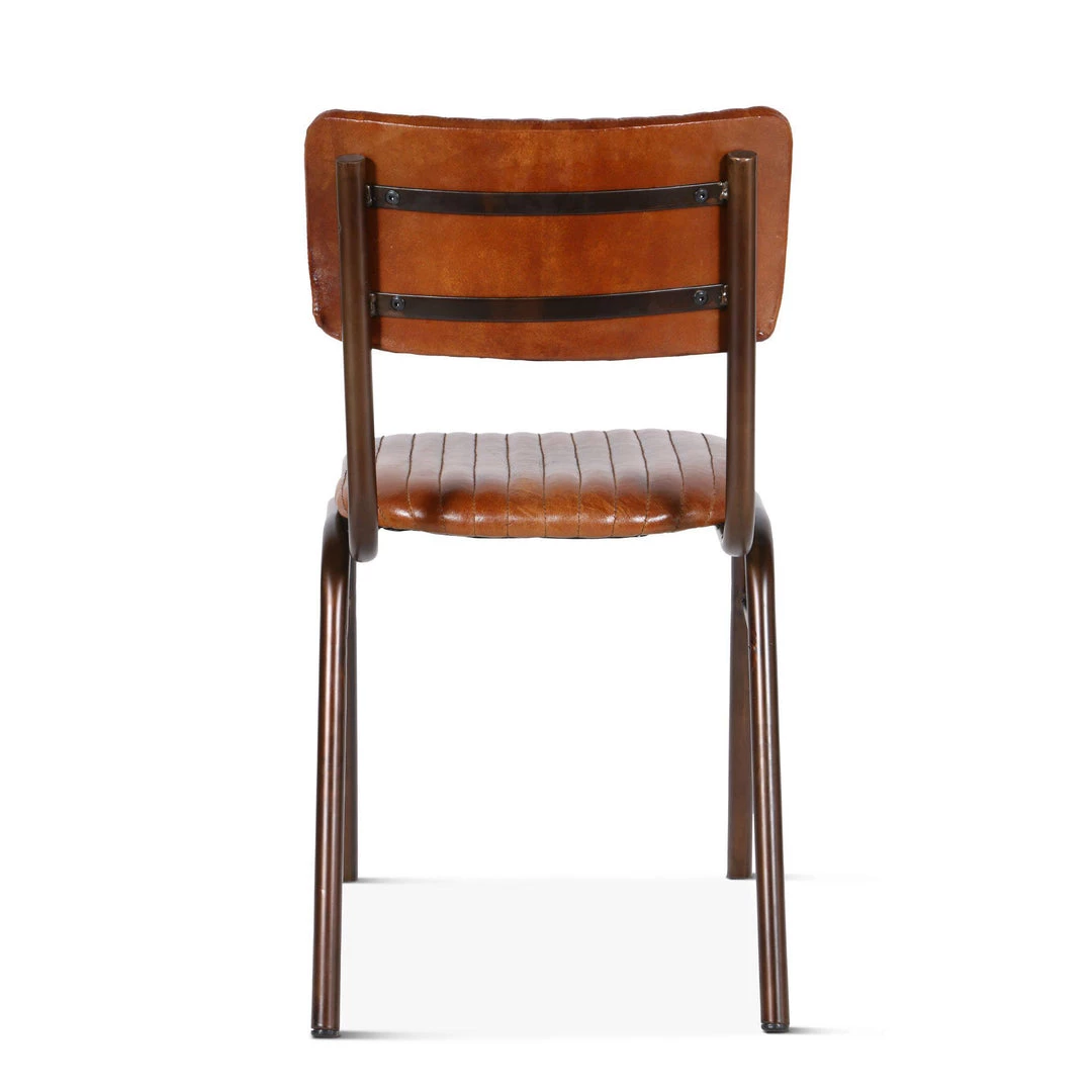 World Interiors Hudson Stitched Leather Dining Chair 6 World Interiors Hudson Stitched Leather Dining Chair