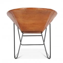 World Interiors Hudson Stitched Leather Moon Lounge Accent Chair Living Room 10 World Interiors Hudson Stitched Leather Moon Lounge Accent Chair Living Room