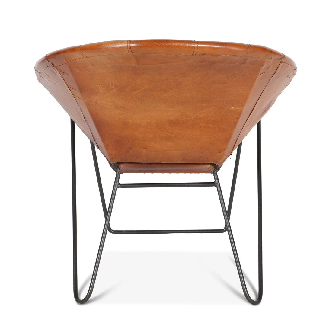 World Interiors Hudson Stitched Leather Moon Lounge Accent Chair Living Room 6 World Interiors Hudson Stitched Leather Moon Lounge Accent Chair Living Room