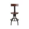 World Interiors Amici Acacia Wood Adjustable Height Barstool Dining Room