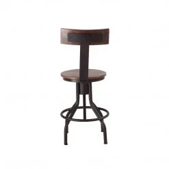 World Interiors Amici Acacia Wood Adjustable Height Barstool Dining Room