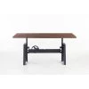 World Interiors Desks & Shelving Amici Adjustable Modern Acacia Wood Desk