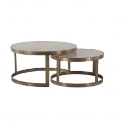 World Interiors Leonardo Nesting Circular Coffee Tables