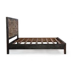 World Interiors Messina Carved Teak Wood Bed