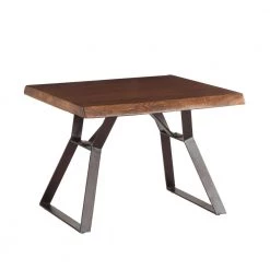 World Interiors Nottingham Modern Live Edge Side Table Living Room