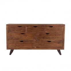 World Interiors Bedroom Nottingham 71" Modern Acacia Wood Dresser